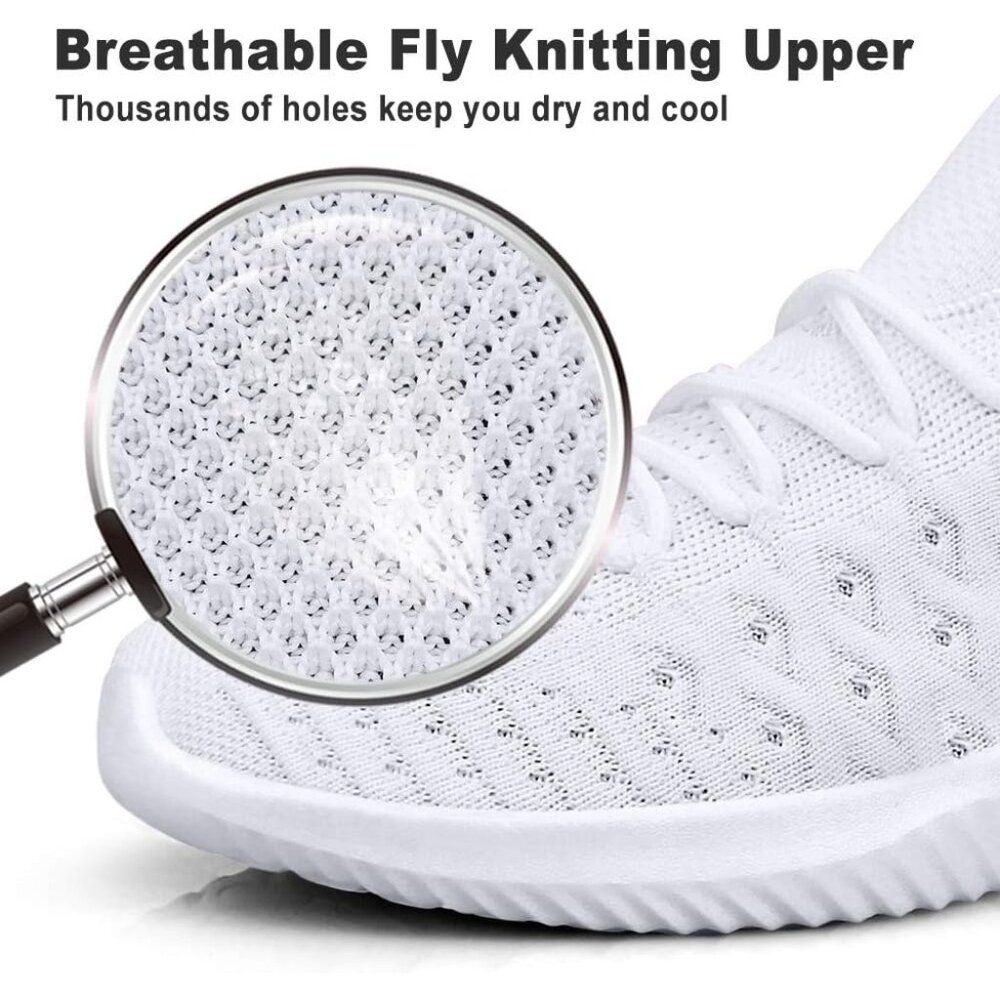 👑Men's Athletic Running Sneakers White Walking Sports Casual Lightweight Shoes - Picture 3 of 6